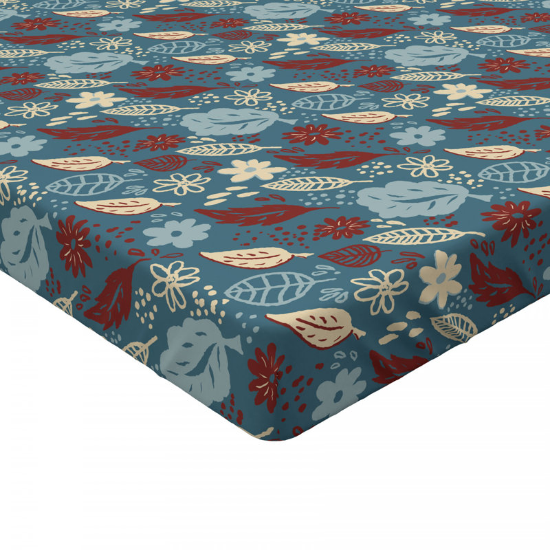 Microfiber Floral Fitted Sheet, Full Fitted Sheet