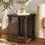 Table de bout avec rangement, table de bout en bois massif avec tablette inférieure, convient au salon chambre à coucher-126093421-91429935