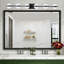 Luminaire de salle de bain minimaliste à DEL de 43 po avec abat-jour en acrylique sable cristal, luminaire mural décoratif à 6 lumières, convenant au miroir de meuble-lavabo-121058866