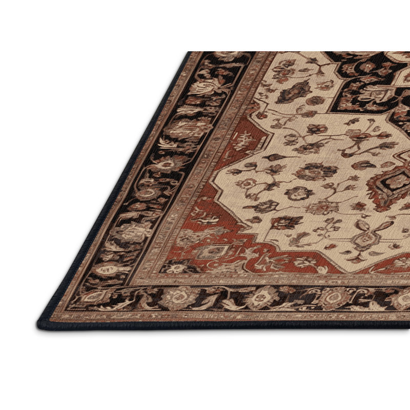 Tapis brun lavable à la machine, Carré 4 pi