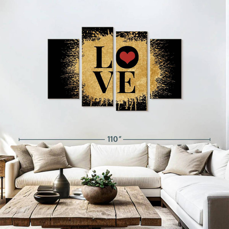 Tergel Love Typography II, 48" H x 75" W