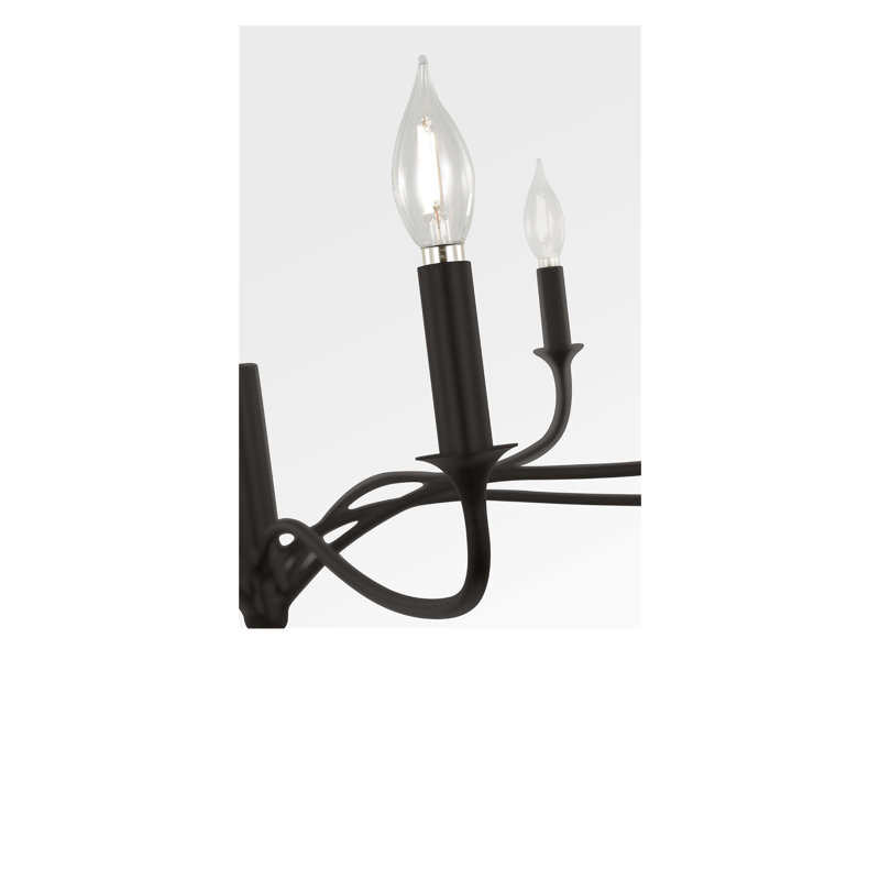 Chatsworth Chandelier, Aged Iron, 63" H x 42" W  x 42" D, 8