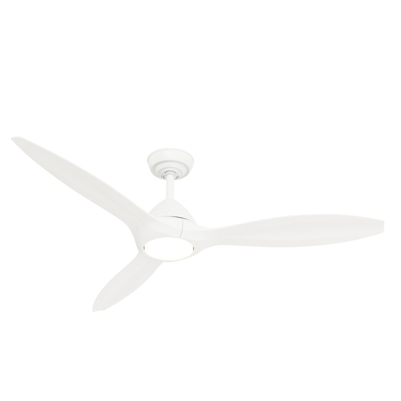 Casablanca 56 inch Surea ENERGY STAR® Damp Rated Ceiling Fan with Lights and Remote, White