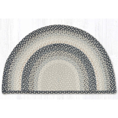  Large Braided Jute Accent Rug 24"x39"  Farmhouse Style
