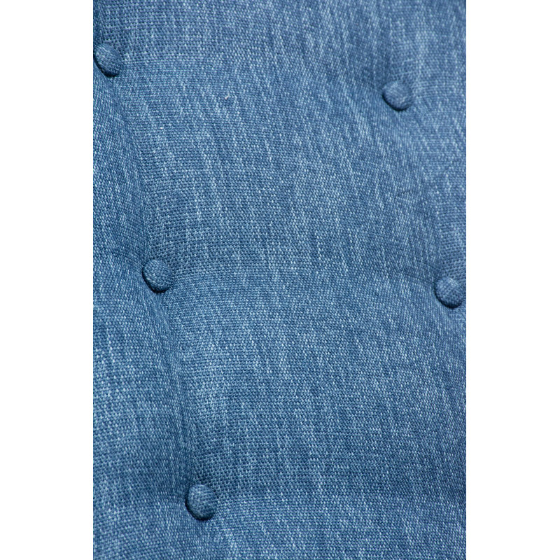 Chaise d'appoint capitonnée Earles, En jean