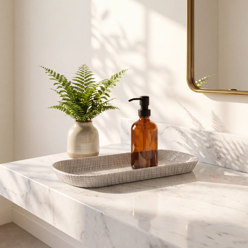 Jazmine Porcelain China Bathroom Tray