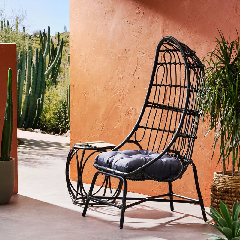 Fauteuil à œufs 1 personne Demeshia, Gris