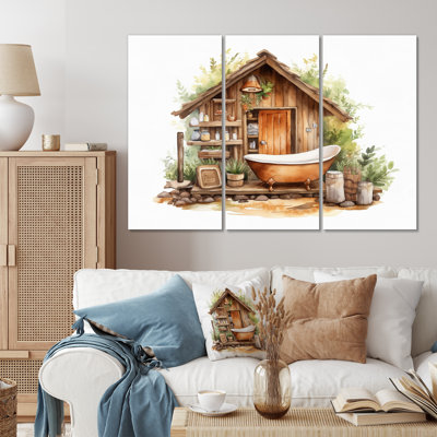 Natural Bathroom Decor IX - Bathroom Metal Wall Art Set
