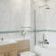 Desideria 800mm W x 1400mm H Pivot Semi-Frameless Bath Screen with Clear Glass-817810284