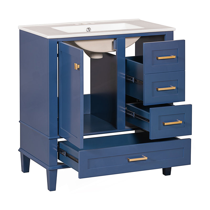 Ensemble de meuble-lavabo moderne avec meuble-lavabo et meuble-lavabo Modern, Bleu