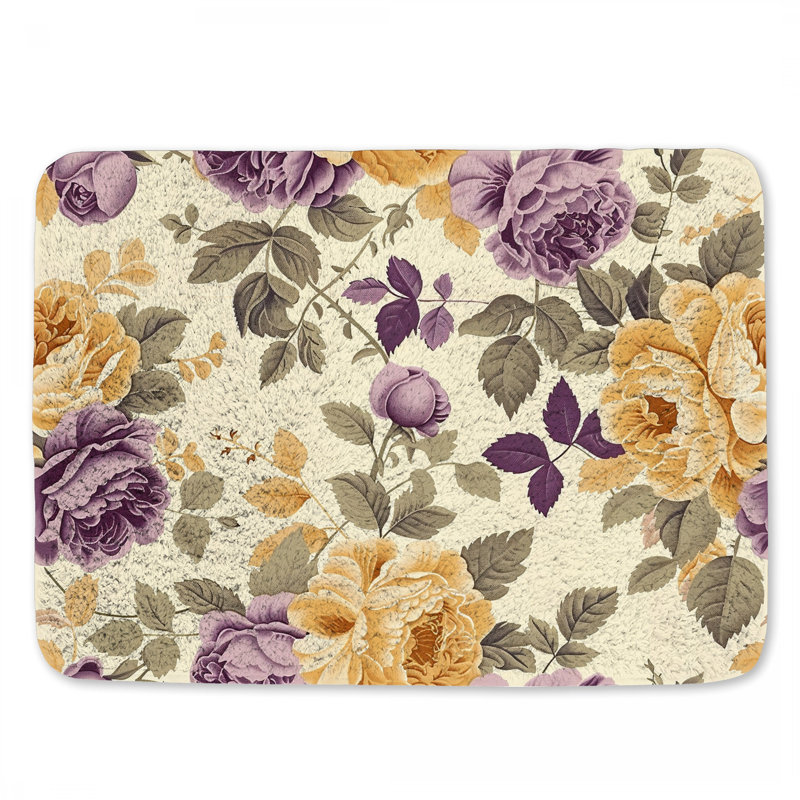Trequan Microfiber / Microsuede Non-Slip Bath Mat, 21"W x 34"L