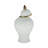 Ellport Stoneware Ceramic Decorative Lidded Jar with Textured Design and Elegant Detailing - 14", White & Gold-86741834-86741831