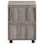 Classeur à roulettes pour bureau, tiroirs de rangement, stratifié brun, support pour imprimante de conception moderne avec mobilité, rangement, taupe