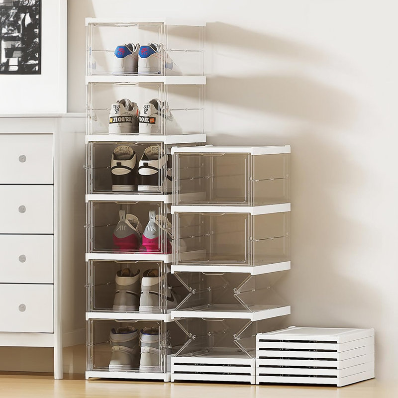 6 Pair Stackable Shoe Storage Box