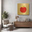 «Red Apple» par Ann Kelle, art mural en métal doré, 36 po x 36 po-1955916251