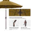 Parasol de marché en oléfine 9 'avec inclinaison et manivelle-1188876244