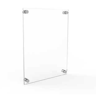 8.5 x 11 Acrylic Slant Back Vertical Sign Holder, Countertop Display,  Rounded Off Edge