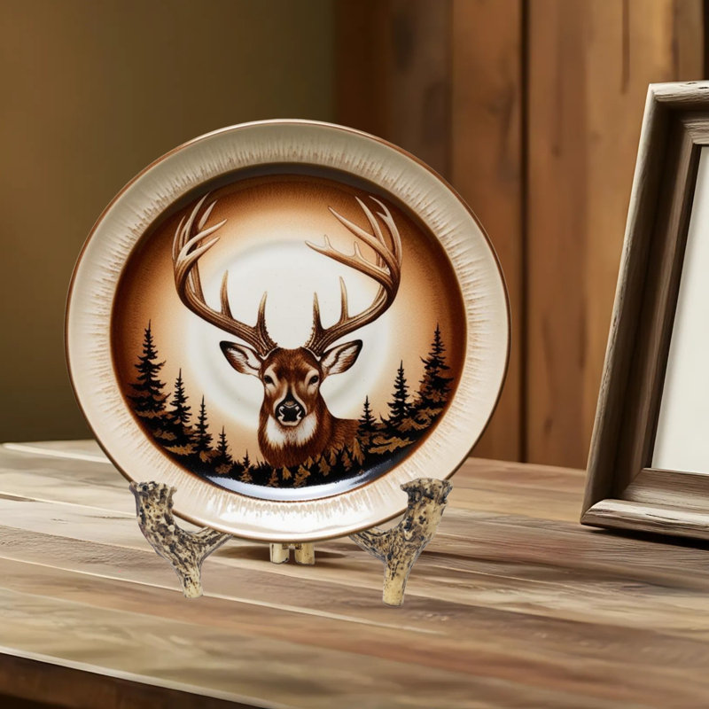 Résine chevalet présentoir bois de cerf rustique