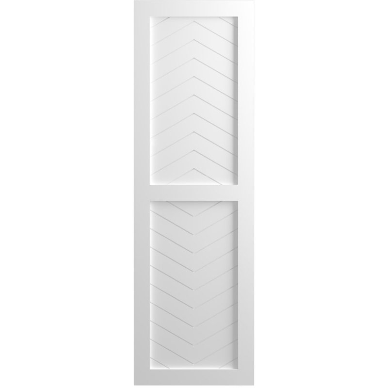 Volets à fixation fixe en PVC à deux panneaux de style moderne True Fit, 27", 12", Sans finition