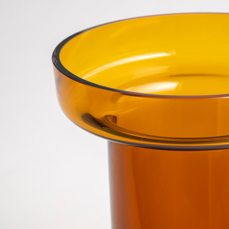 Limelight Crystal Table Vase, Amber