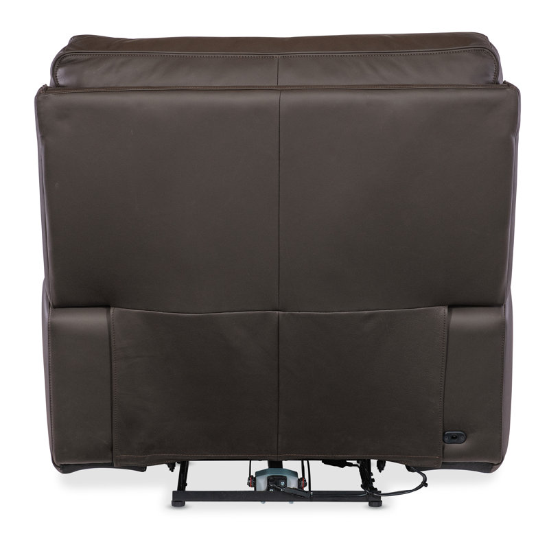 Oslo Mountain Brown Leather Zero Gravity Recliner with Metal Base