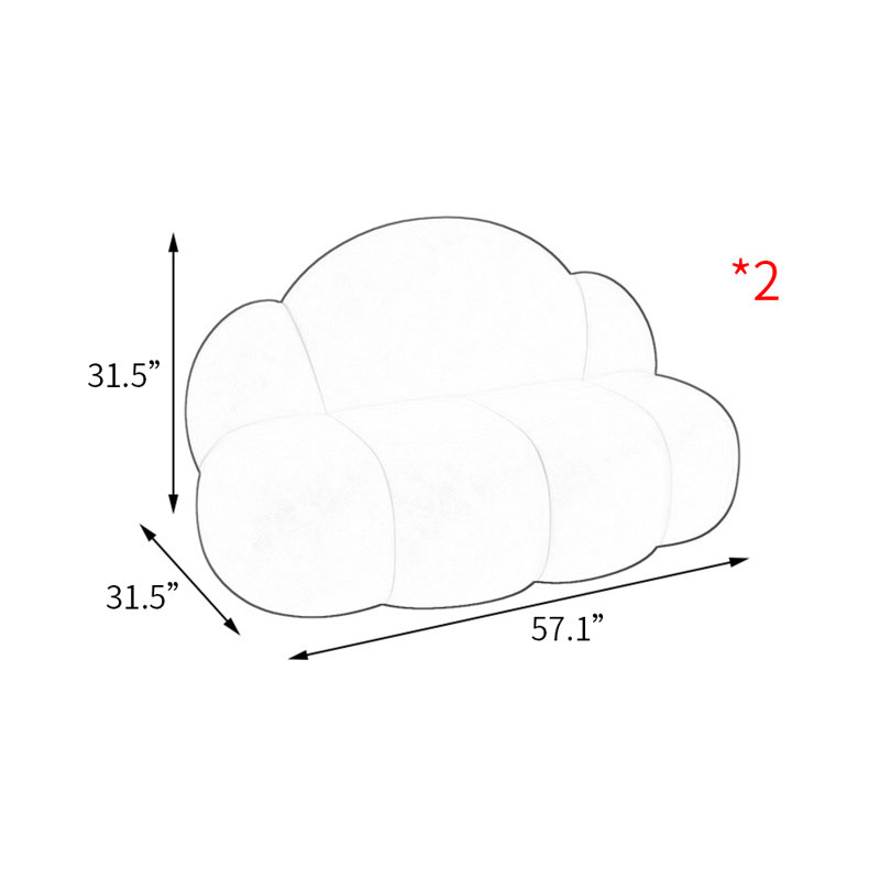 Causeuse Mathushan 57,1 po, Similicuir vert