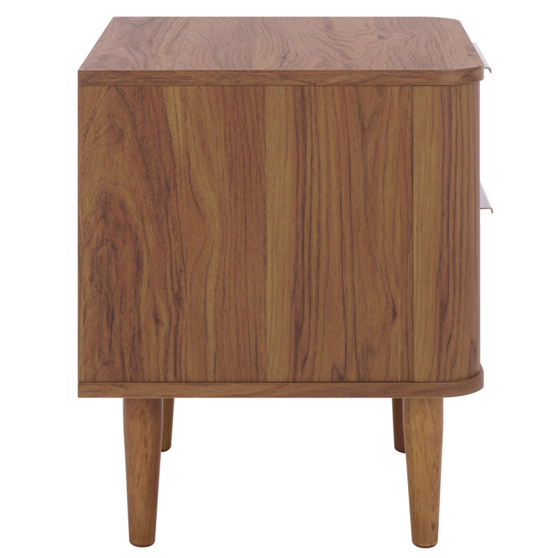 Brey 2 Drawer Nightstand, Walnut