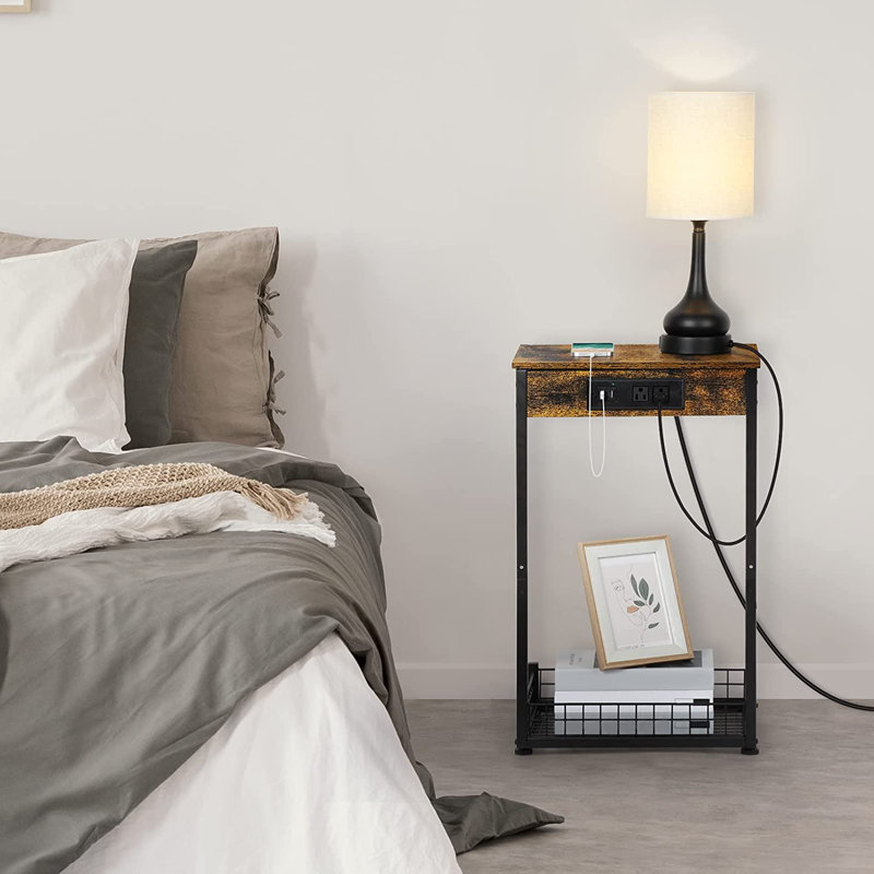 Whittmore End Table and Built-In Outlets