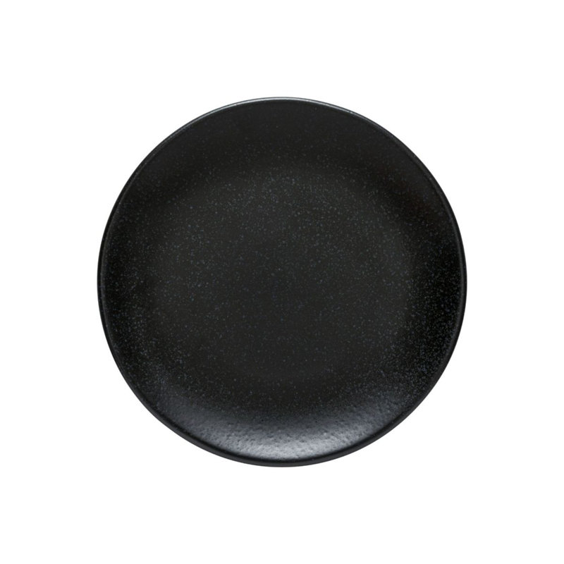 Roda Handmade Stoneware Dinner Plate, Black