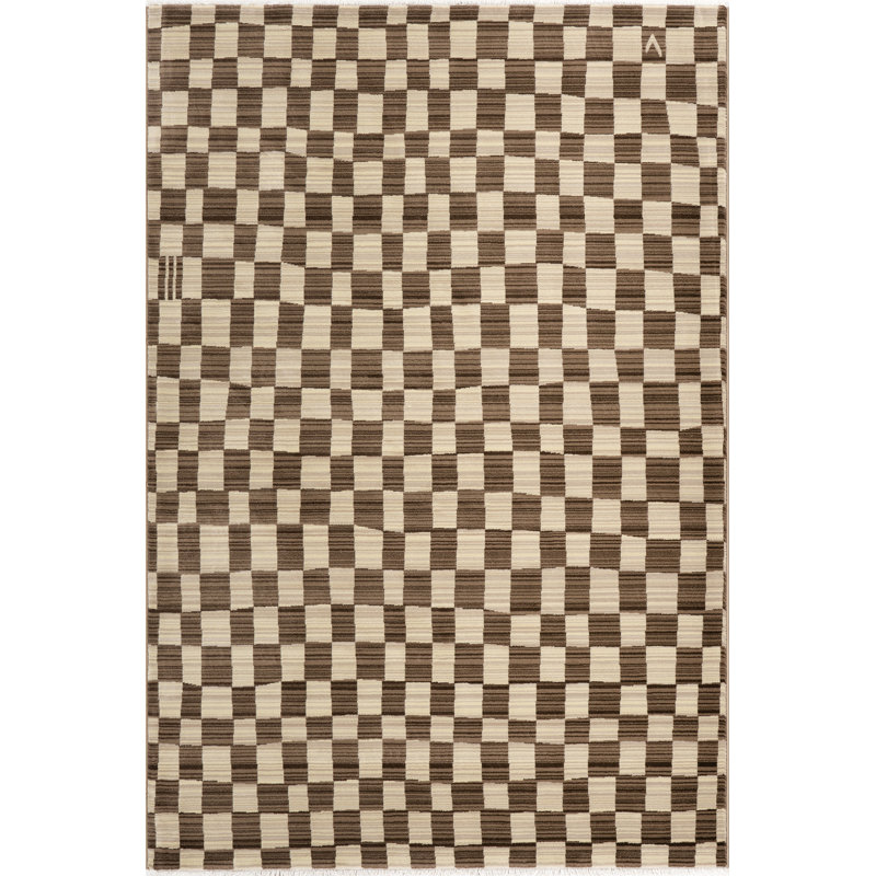 Nuloom Dominique Abstract Checkered Fringe Area Rug, Rectangle 4' x 6'7"