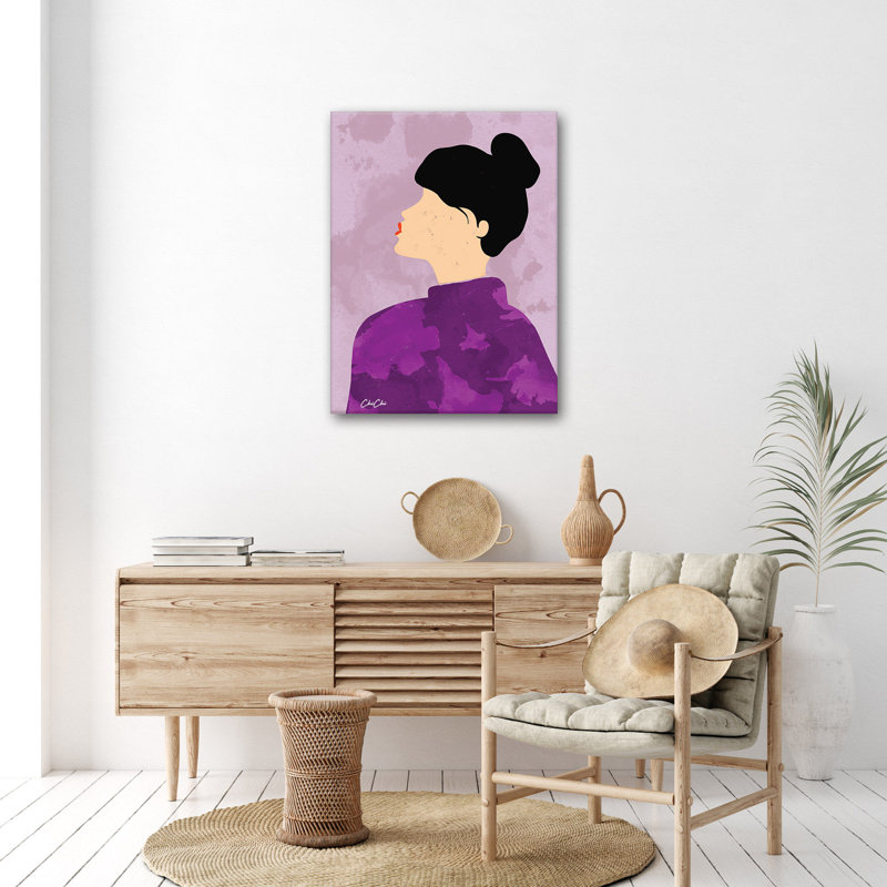«Women Of The World I» par Chichi Decor, Toile tendue, H 18 po x l 12 po, Pas de tapis