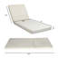 Méridienne réglable en bois pour l'extérieur avec coussin crème, 4 inclinables, courbe ergonomique, méridienne, 4 pouces d'épaisseur, conception respirante, utilisation