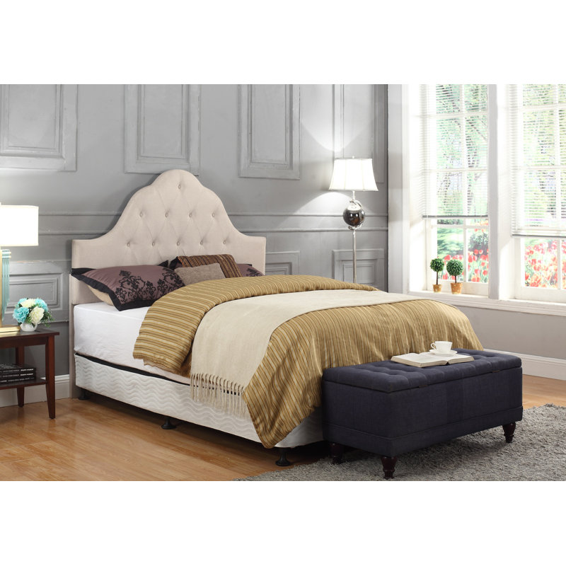 Tête de lit tapissier à panneau Nevada, Beige