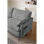 Canapé profond à 3 places avec 2 accoudoirs et 2 coussins décoratifs, causeuse pour salon, bureau, gris