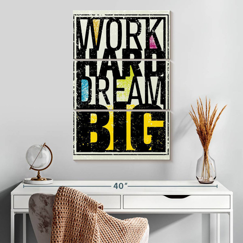 Citation Tergel Work Hard Dream Big, H 32 po x l 20 po