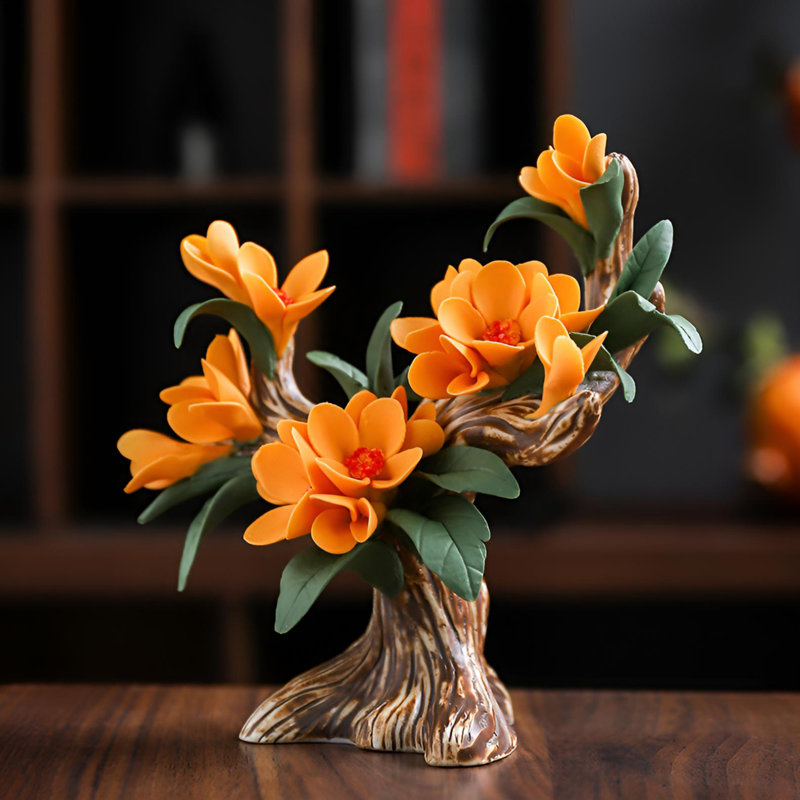 Présentoir à fleurs en céramique Artisan