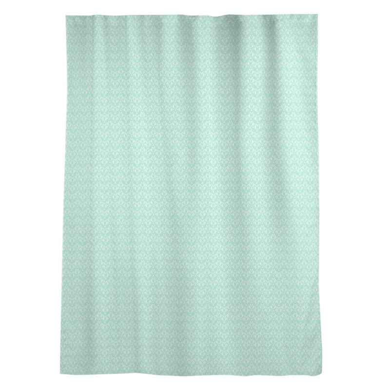 Panneau de rideau simple avec passe-tringle art déco Avicia, Vert menthe