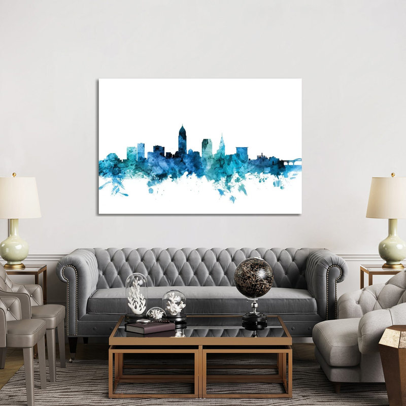 Cleveland, Ohio Skyline by Michael Tompsett - Wrapped Canvas Gallery-Wrapped Canvas Giclée, 152.5 cm H x 101.5 cm W