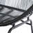 Outdoor Patio Wicker Loveseat With Iron Frame, Curved 2-Seater Lounge Bench-1273489512