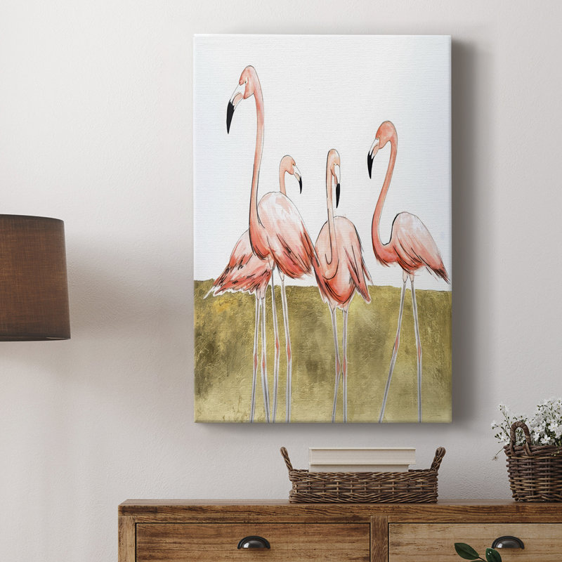 Flamant rose II - galerie Cavas sur mesure, H 18 po x l 12 po