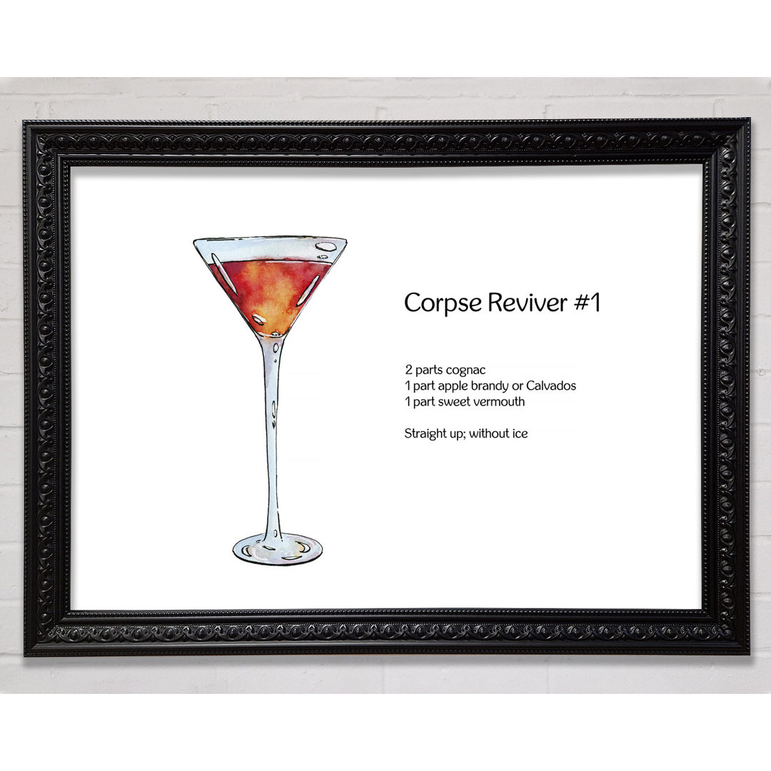 Corpse Reviver Cocktail Gerahmter Druck