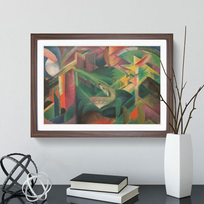 Deer in the Garden by Franz Marc - Picture Frame Painting