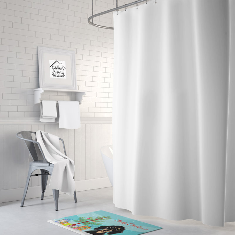 Tapis pour salle de bain en mousse à mémoire de forme teckel christmas tree