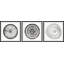 «Circle Bloom Triptych», ensemble de 3 reproductions encadrées sur papier-29534924