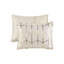 Ensembles de literie élégants ivoire et or, ensemble d'édredon en polyester hypoallergénique avec coussins décoratifs