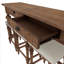 Console brune avec 3 tabourets