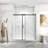 60"X70" Sliding Glass Shower Door, 8Mm Tempered Enclosure, Matte Black, Easy Clean, Rust, Bathroom Installation 56"-60" Adjustable Width 70"H Glass, Waterproof Door-121166361
