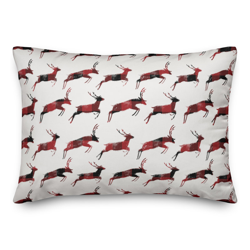 Checkered Reversible Throw Pillow