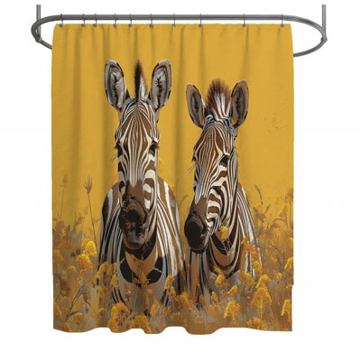 Rideau de douche 11925_Zebras - Décoration de salle de bain Faune