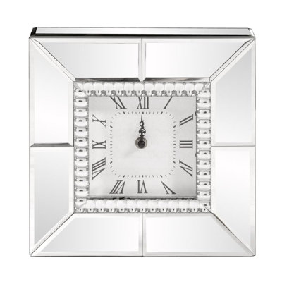 Traditional Glam Glass Electric Tabletop Clock
